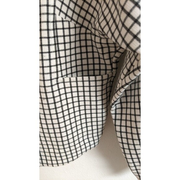 Women's CABI # 3173 Windowpane Plaid Black & White Jacket XS - Picture 7 of 13